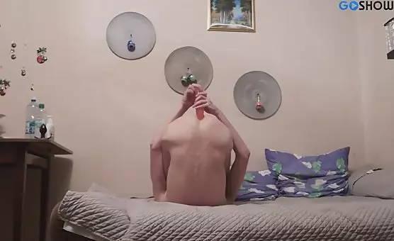 Horny Guy Gets Fucked Hard by Massive Dildo